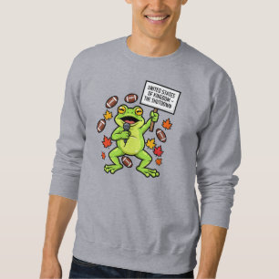 Funny Frog Meme Satire – United States of Kingdom Sweatshirt