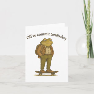Funny Frog Meme Silly Dark Humour Off To Commit To Card