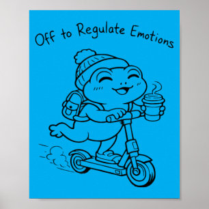 Funny Frog Mental Health Counsellor Off to Regulat Poster