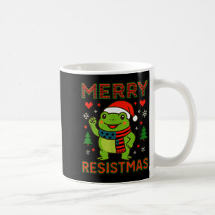 Funny Frog Merry Resistmas Retro Political Holiday Coffee Mug