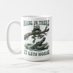 Funny Frog Nurse Meme Hang In There RN Coffee Mug