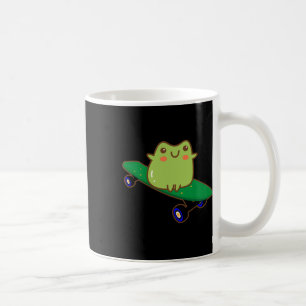 Funny Frog On Skateboard Aesthetic Cute Kawaii Ska Coffee Mug