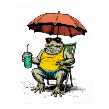 Funny Frog on the Beach