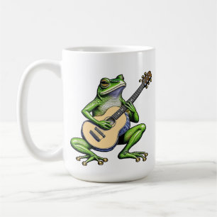 Funny Frog Playing Guitar Personalized Coffee Mug