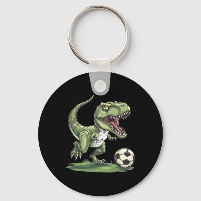 Funny Frog Playing Soccer Graphic Weird Frog  Key Ring (Front)