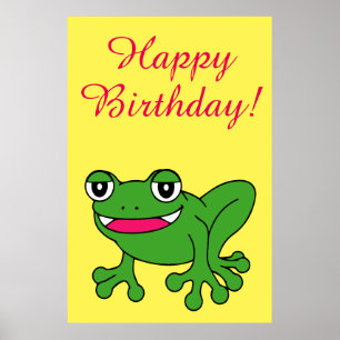Funny frog poster