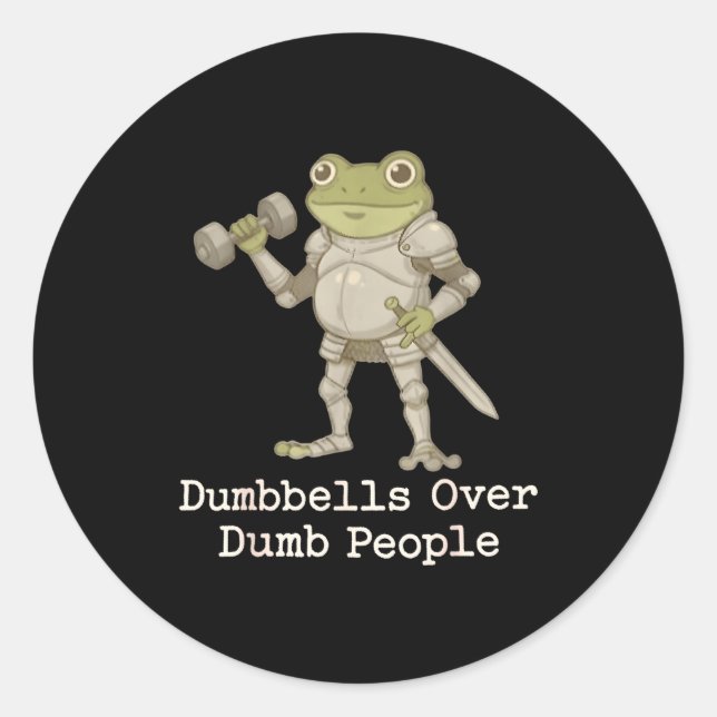 Funny Frog Pregnancy Announcement Medieval Pregnan Classic Round Sticker (Front)