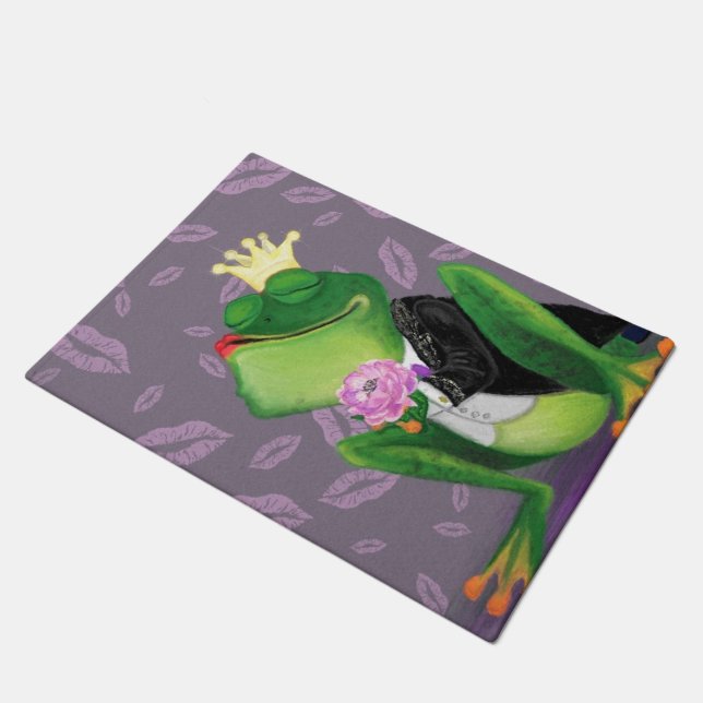 Funny Frog Prince Doormat (Angled)