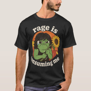 Funny Frog Rage is Consuming Me Sarcastic Meme T-Shirt