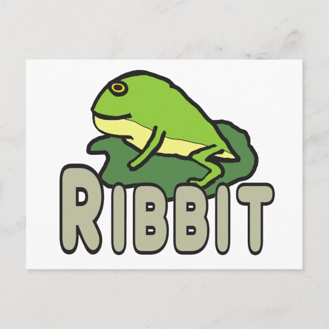 Funny Frog Ribbit Postcard (Front)