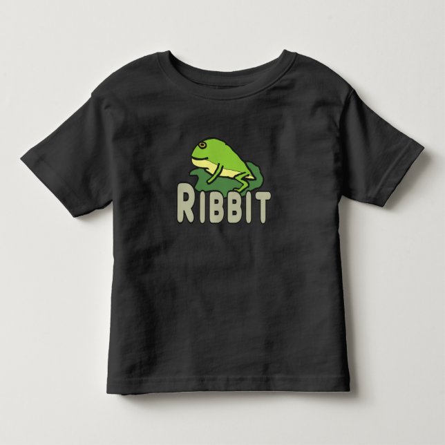 Funny Frog Ribbit Toddler T-Shirt (Front)