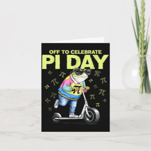 Funny frog scooter off to celebrate day men women card