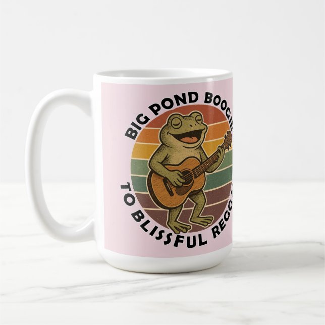 funny frog singing coffee mug (Left)