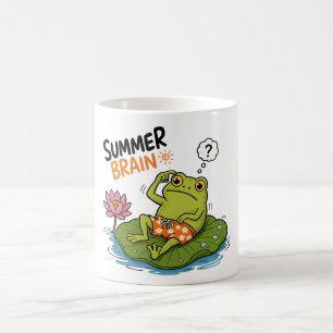 Funny Frog Summer Brain Silly Frog Cartoon Coffee Mug