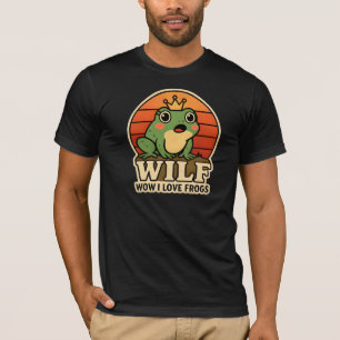 Funny Frog T-Shirt – WILF Wow I Love Frogs Retro F