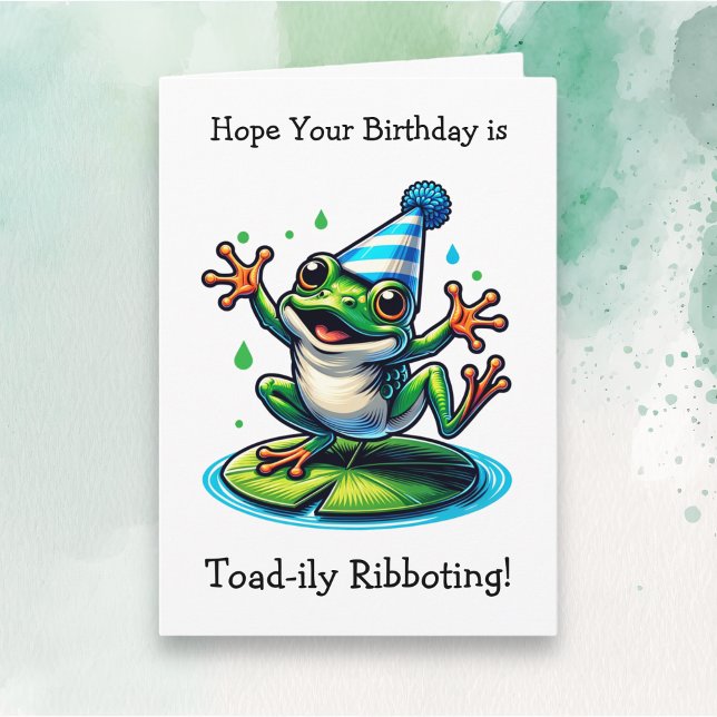 Funny Frog Themed Birthday Card (Creator Uploaded)