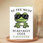 Funny Frog Toad Cool Daughter Happy Birthday Thank You Card<br><div class="desc">Looking for a unique way to express your love and humour to your child? Our funny frog greeting card is the perfect choice for your daughter on her birthday! Customise it by adding your own personal message. Design features a cool green toad wearing sunglasses. Great way to send birthday wishes...</div>