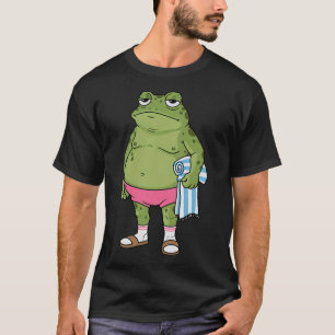 Funny Frog Toad Pun Green Humour Cartoon Quote T-Shirt