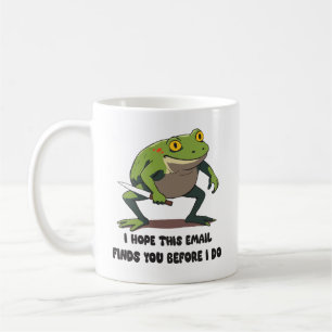 Funny Frog With Knife Meme Quote Coffee Mug