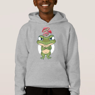 Funny Frog with mushrooms