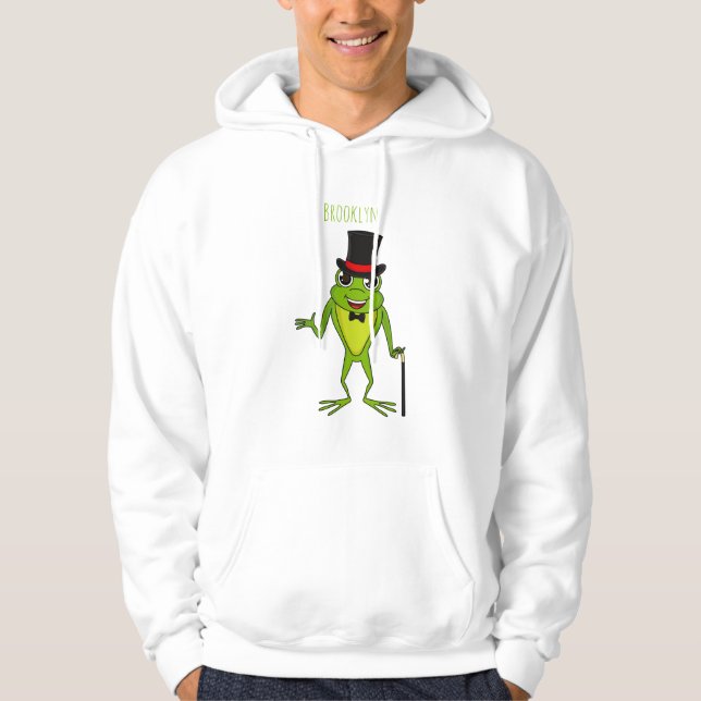 Funny frog with top hat cartoon (Front)