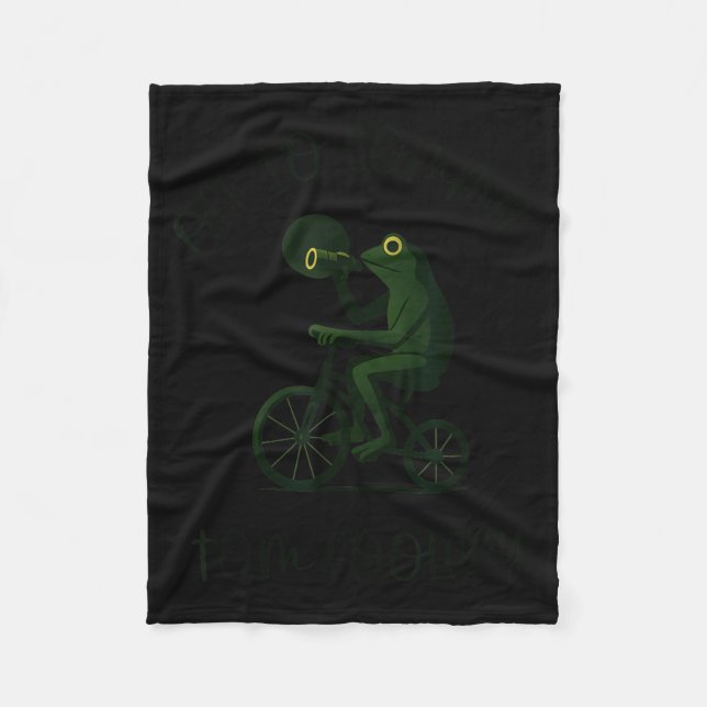 Funny Frog Wizard Off To Commit Tom Foolery Eclips Fleece Blanket (Front)