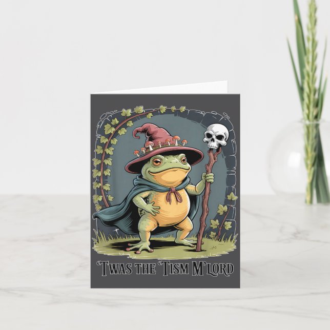 Funny Frog Wizard twas The tism M'lord Fantasy Art Card (Front)