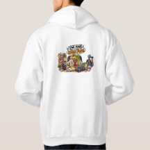 Funny Frog Work Face Hoodie - Office Humour