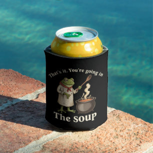 Funny Frog You're Going in the Soup Cottagecore Can Cooler