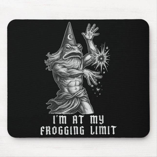 Funny Frogging Limit Frog Wizard Rage Mouse Pad (Front)