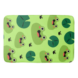 Funny frogs bath mat