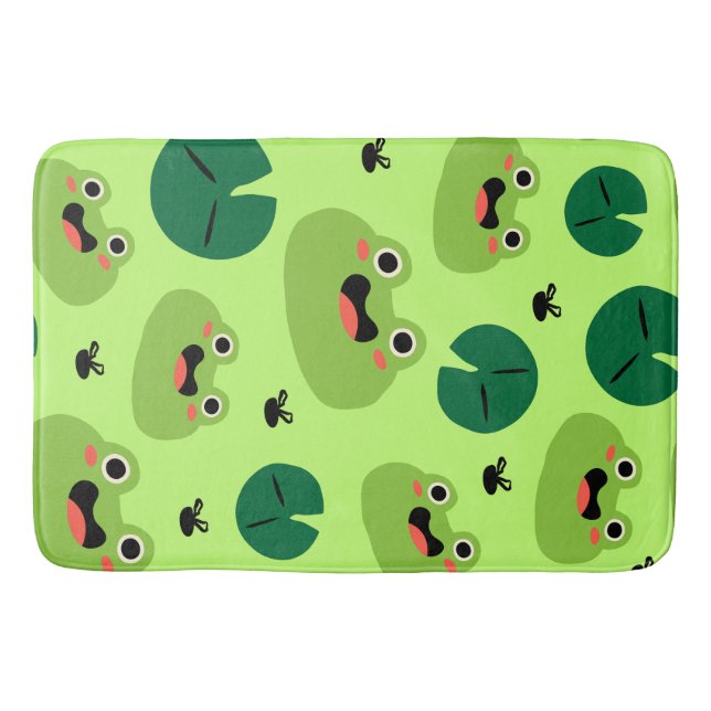 Funny frogs bath mat (Front)