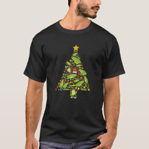 Funny Frogs Christmas Tree Amphibians Xmas Women M T-Shirt
