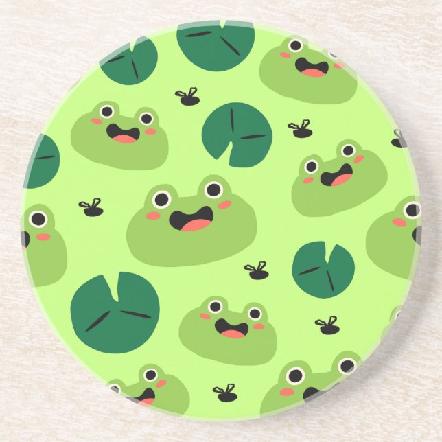 Funny frogs coaster (Front)