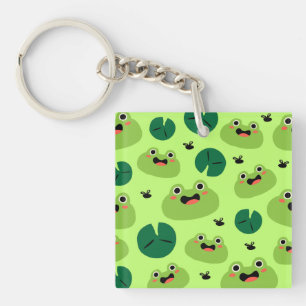 Funny frogs key ring