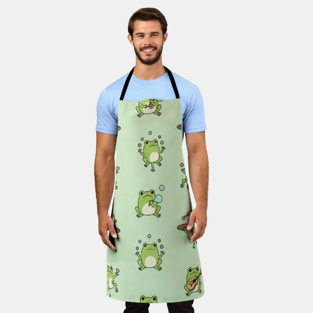 Funny Frogs on the Go Apron (Worn)
