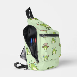 Funny Frogs on the Go Sling Bag