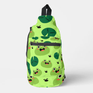 Funny frogs sling bag