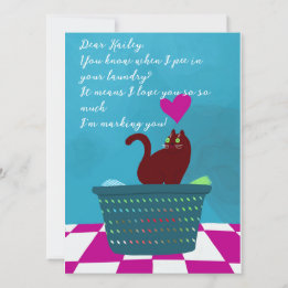 Funny From Bad Cat Custom Valentine  Card