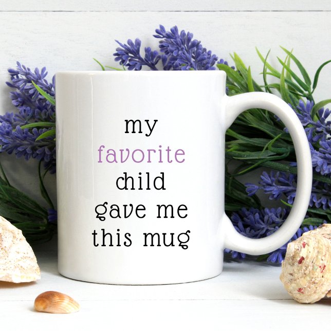 Funny From Favourite Child For Mum Dad Sayings Coffee Mug (Creator Uploaded)