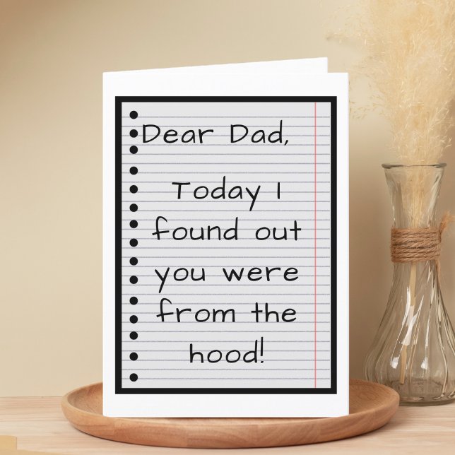 Funny From the Hood Fatherhood Happy Father's Day Thank You Card (Funny From the Hood Fatherhood Happy Father's Day Thank You Card
)