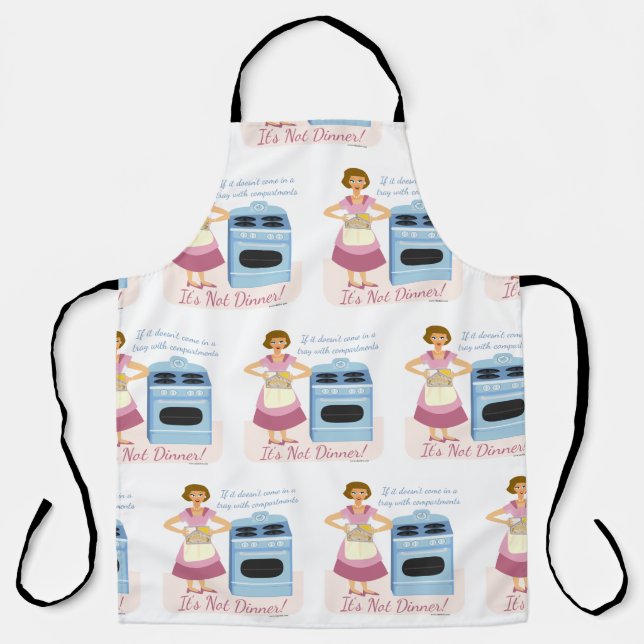 Funny Frozen Dinner is Supper Housewife Pattern Apron (Front)