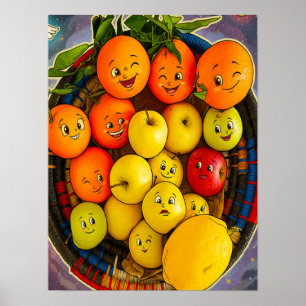 FUNNY FRUIT DESIGN  POSTER