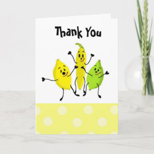 Funny Fruit Gang Thank You Card