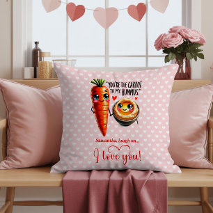 Funny Fruit Pun Personalized Valentine Throw Cushion