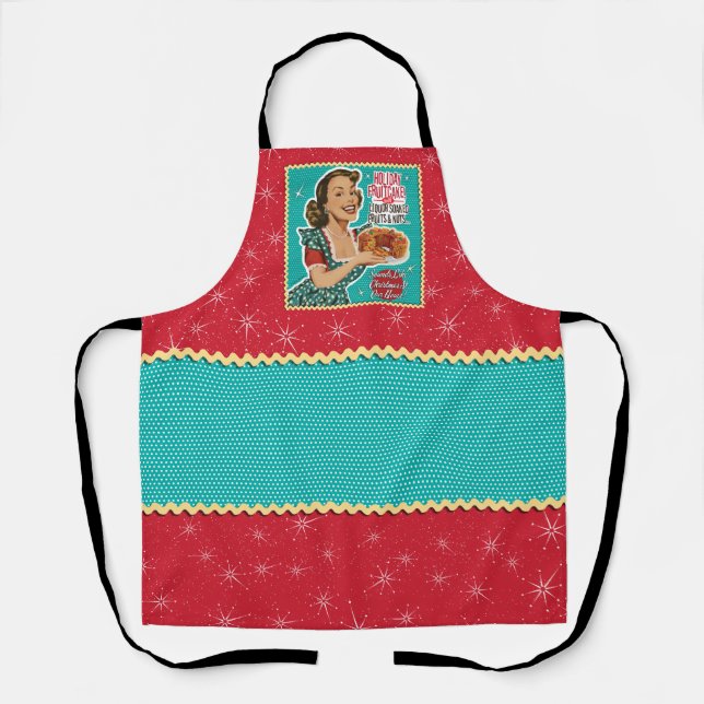 Funny Fruitcake Christmas Apron (Front)
