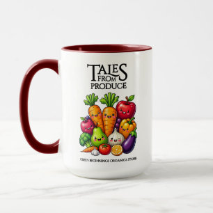Funny Fruits Veggies Tales from Produce Grocery Mug