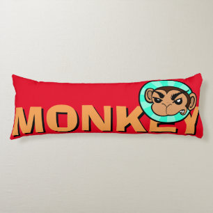 FUNNY FRUSTRATED MONKEY GRAPHIC BODY PILLOW