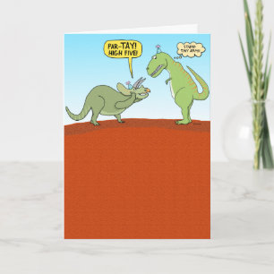 Funny Frustrated T-Rex Dinosaur Birthday Card