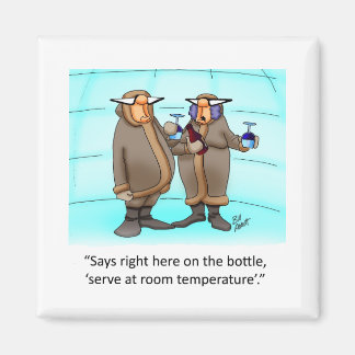 Funny Frzen Wine Cartoon Gift! Magnet